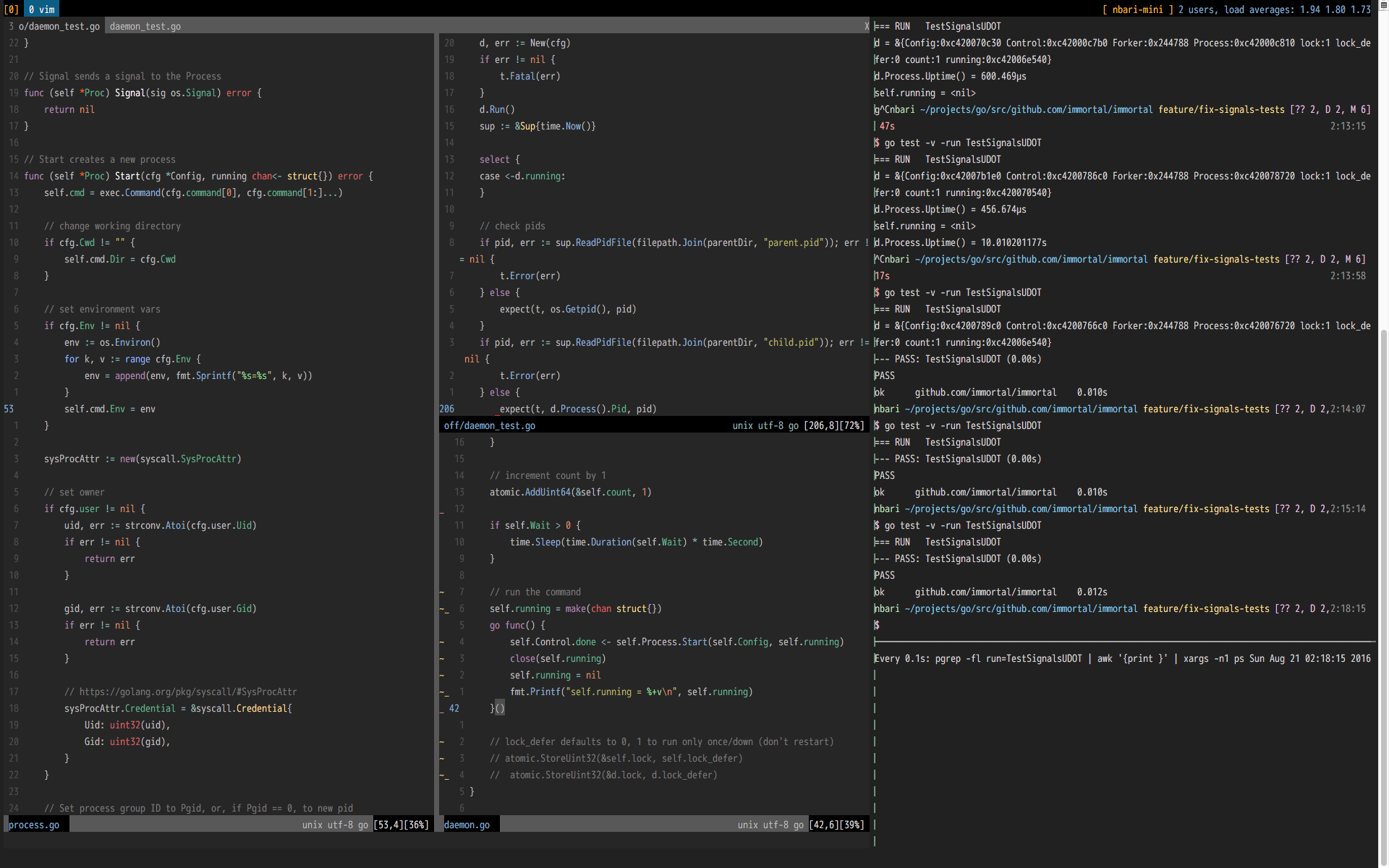 vim screen shot